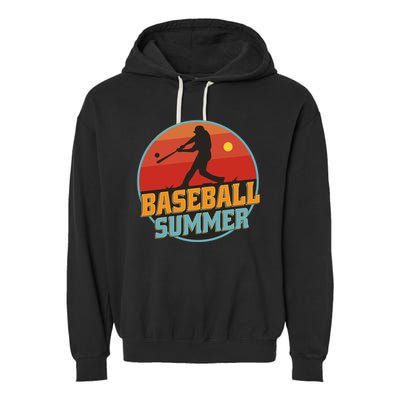 Baseball Summer Player Garment-Dyed Fleece Hoodie