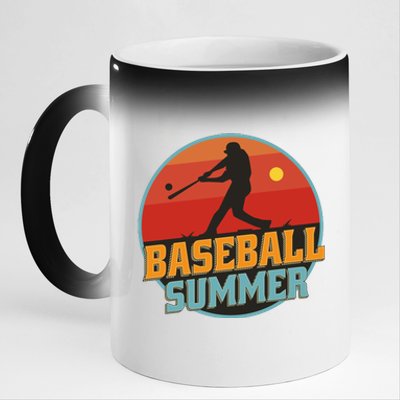 Baseball Summer Player 11oz Black Color Changing Mug