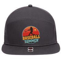 Baseball Summer Player 7 Panel Mesh Trucker Snapback Hat