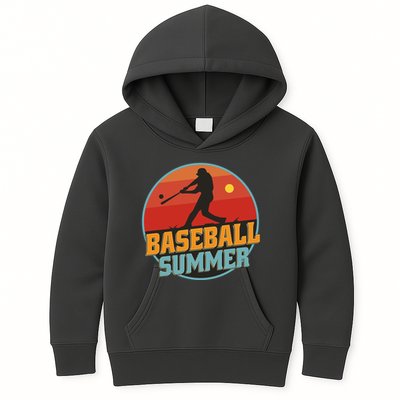 Baseball Summer Player Kids Hoodie