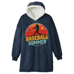 Baseball Summer Player Hooded Wearable Blanket