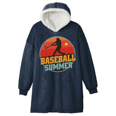 Baseball Summer Player Hooded Wearable Blanket