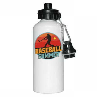 Baseball Summer Player Aluminum Water Bottle