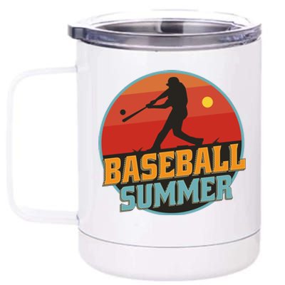 Baseball Summer Player 12 oz Stainless Steel Tumbler Cup