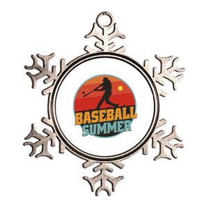 Baseball Summer Player Metallic Star Ornament