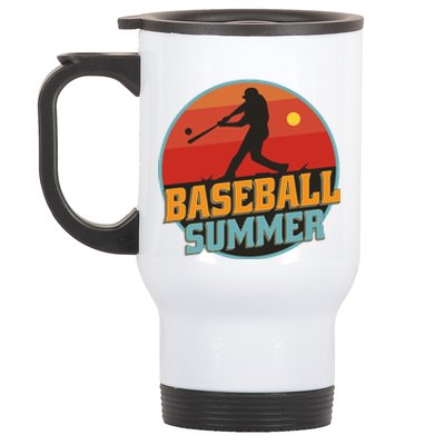 Baseball Summer Player Stainless Steel Travel Mug