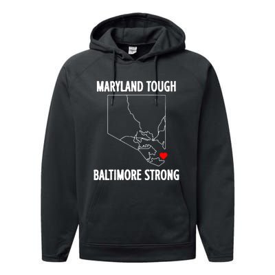 Baltimore Strong Pray For Baltimore Performance Fleece Hoodie