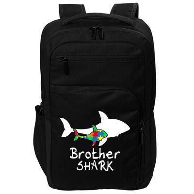 Brother Shark Puzzle Piece Cool Autism Awareness Gift Impact Tech Backpack