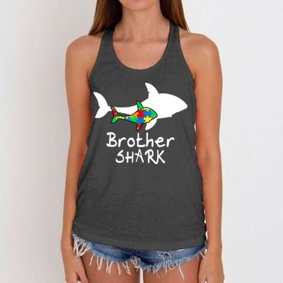 Brother Shark Puzzle Piece Cool Autism Awareness Gift Women's Knotted Racerback Tank