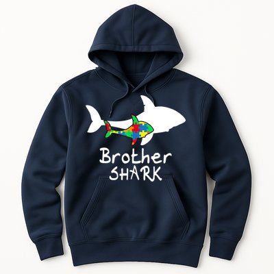 Brother Shark Puzzle Piece Cool Autism Awareness Gift Hoodie