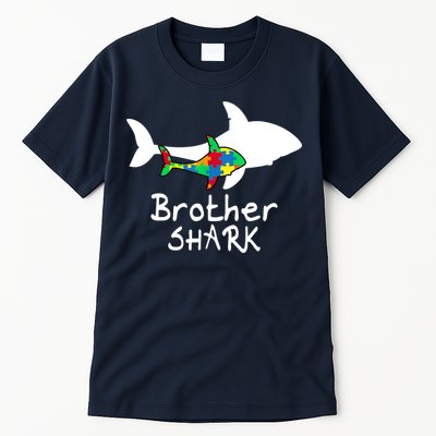 Brother Shark Puzzle Piece Cool Autism Awareness Gift Tall T-Shirt