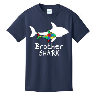 Brother Shark Puzzle Piece Cool Autism Awareness Gift Kids T-Shirt