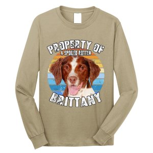 Brittany Spaniel Property Of Cute Dog Long Sleeve Shirt