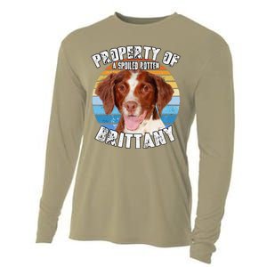 Brittany Spaniel Property Of Cute Dog Cooling Performance Long Sleeve Crew