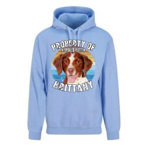 Brittany Spaniel Property Of Cute Dog Unisex Surf Hoodie