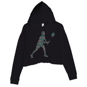 Badminton Shuttlecock Player Cute Gift Crop Fleece Hoodie