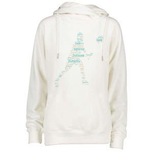 Badminton Shuttlecock Player Cute Gift Womens Funnel Neck Pullover Hood