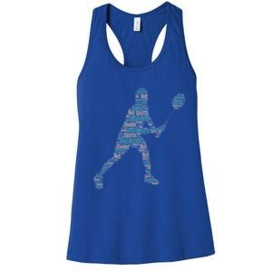 Badminton Shuttlecock Player Cute Gift Women's Racerback Tank