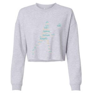 Badminton Shuttlecock Player Cute Gift Cropped Pullover Crew