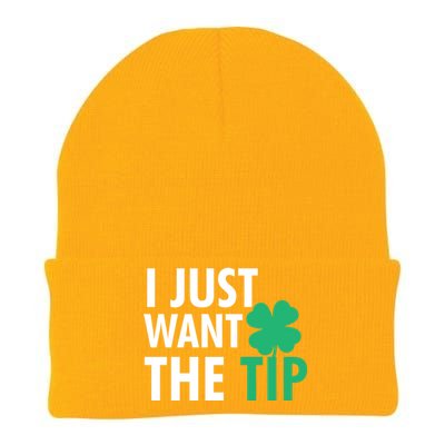 Bartender St Patricks Day Gift Funny Just The Tip Gift Knit Cap Winter Beanie