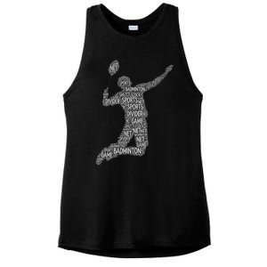 Badminton Shuttlecock Player Meaningful Gift Ladies PosiCharge Tri-Blend Wicking Tank