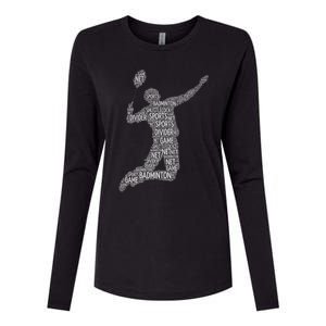 Badminton Shuttlecock Player Meaningful Gift Womens Cotton Relaxed Long Sleeve T-Shirt