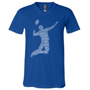 Badminton Shuttlecock Player Meaningful Gift V-Neck T-Shirt