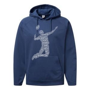 Badminton Shuttlecock Player Meaningful Gift Performance Fleece Hoodie