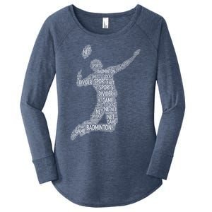 Badminton Shuttlecock Player Meaningful Gift Women's Perfect Tri Tunic Long Sleeve Shirt