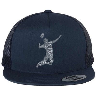 Badminton Shuttlecock Player Meaningful Gift Flat Bill Trucker Hat