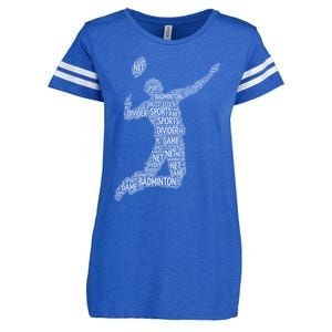 Badminton Shuttlecock Player Meaningful Gift Enza Ladies Jersey Football T-Shirt