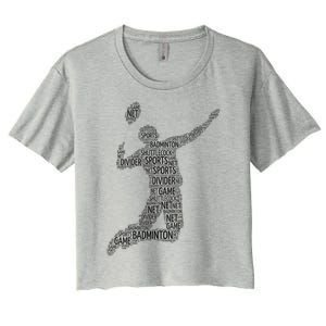 Badminton Shuttlecock Player Meaningful Gift Women's Crop Top Tee