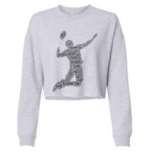 Badminton Shuttlecock Player Meaningful Gift Cropped Pullover Crew