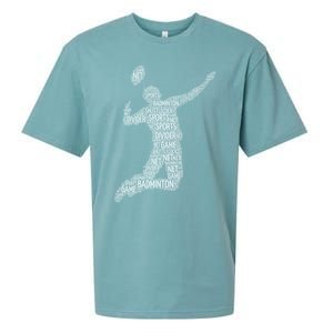 Badminton Shuttlecock Player Meaningful Gift Sueded Cloud Jersey T-Shirt