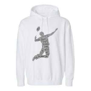 Badminton Shuttlecock Player Meaningful Gift Garment-Dyed Fleece Hoodie