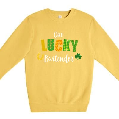 Bartender St Patricks' Day Cute Bartending Irish Pub Cool Gift Premium Crewneck Sweatshirt