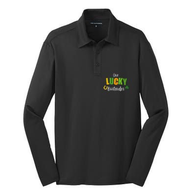 Bartender St Patricks' Day Cute Bartending Irish Pub Cool Gift Silk Touch Performance Long Sleeve Polo