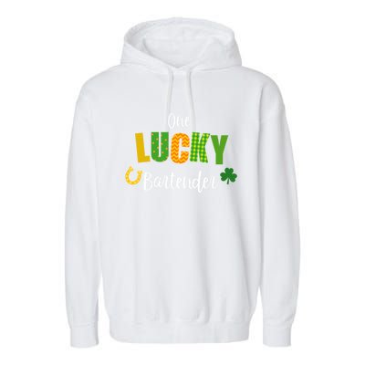 Bartender St Patricks' Day Cute Bartending Irish Pub Cool Gift Garment-Dyed Fleece Hoodie