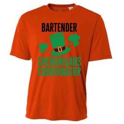 Bartender St Patricks Day Shenanigans Coordinator Gift Cooling Performance Crew T-Shirt