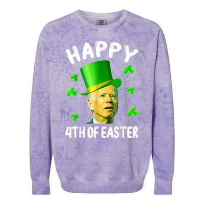 Biden St Patricks Day Funny Happy 4th Of Easter Colorblast Crewneck Sweatshirt