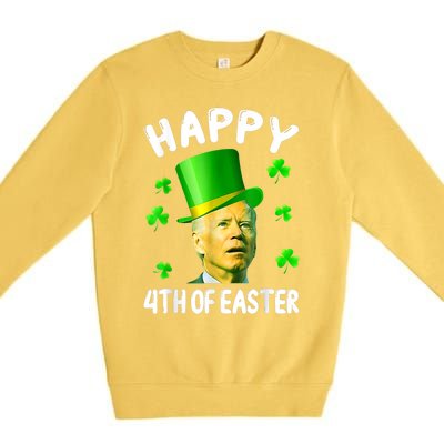 Biden St Patricks Day Funny Happy 4th Of Easter Premium Crewneck Sweatshirt