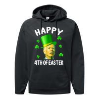 Biden St Patricks Day Funny Happy 4th Of Easter Performance Fleece Hoodie