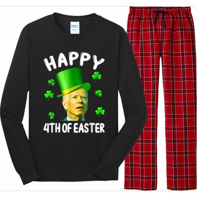 Biden St Patricks Day Funny Happy 4th Of Easter Long Sleeve Pajama Set