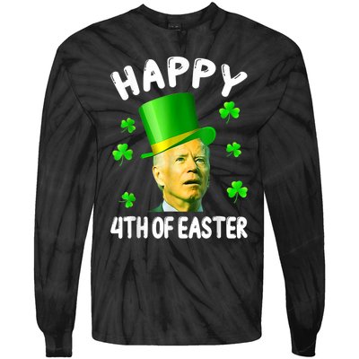 Biden St Patricks Day Funny Happy 4th Of Easter Tie-Dye Long Sleeve Shirt