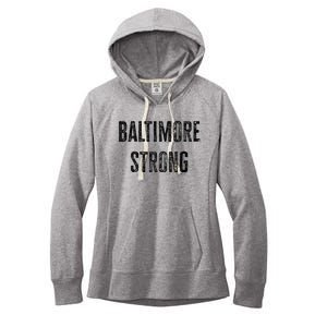 Baltimore Strong Pray For Baltimore Bridge Raglan Baseball Women's Fleece Hoodie