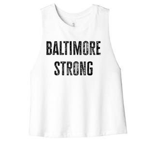 Baltimore Strong Pray For Baltimore Bridge Raglan Baseball Women's Racerback Cropped Tank