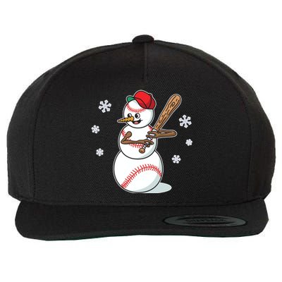 Baseball Snow Player Funny Christmas Batter Pitcher Funny Gift Wool Snapback Cap