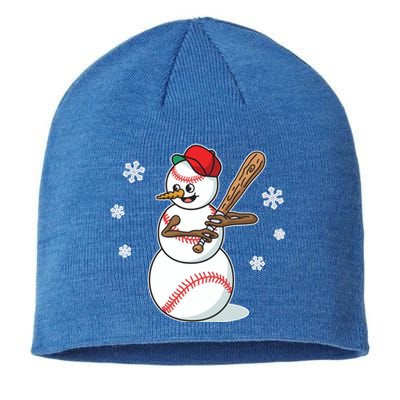 Baseball Snow Player Funny Christmas Batter Pitcher Funny Gift Sustainable Beanie