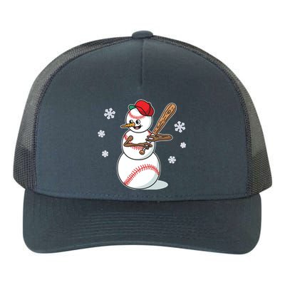 Baseball Snow Player Funny Christmas Batter Pitcher Funny Gift Yupoong Adult 5-Panel Trucker Hat