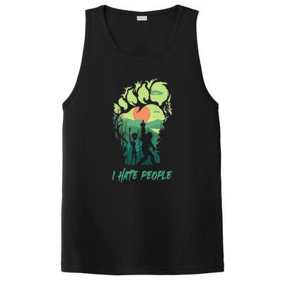 Bigfoot St. Patrick's Day I Hate People Saint Paddys Irish PosiCharge Competitor Tank